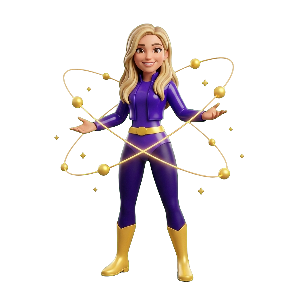 Michelle Kalinowski as the Connector, an Everflow Academy Hero Track character